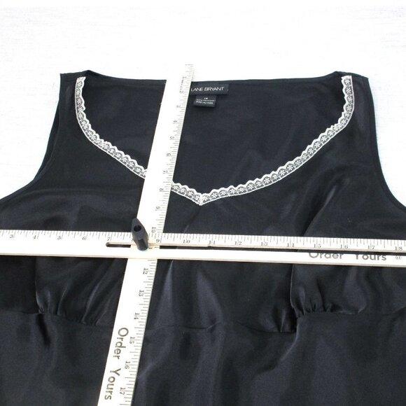 Lane Bryant Tank Top Women's Size 16 Black Sleeveless V-Neck Polyester Pullover - Picture 6 of 10